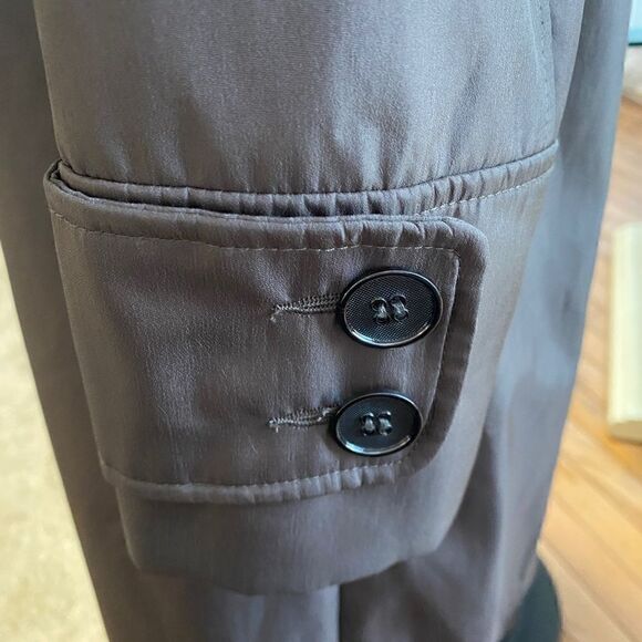 𝅺novelti Trench Metallic Jewel tone Dressy Coat Sz 6 - Picture 5 of 13